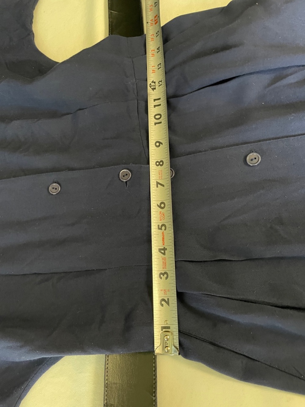 Women’s RABBIT DESIGNS Navy Maxi Short Sleeve Dress - Belt, Buttons Front Sz 12 - Picture 7 of 10